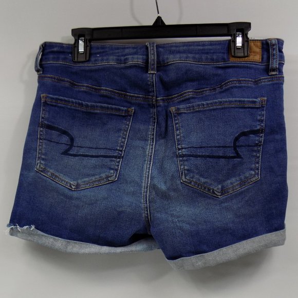 American Eagle Outfitters Next Level Stretched Denim Shorts Size 14 - Picture 3 of 7